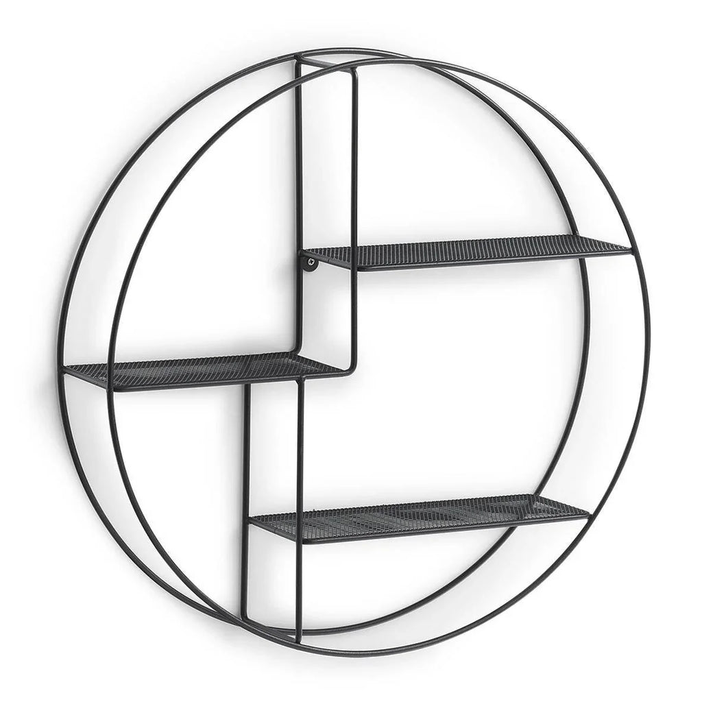 Estante de Pared Redondo – Metal Negro - Style Home Shop