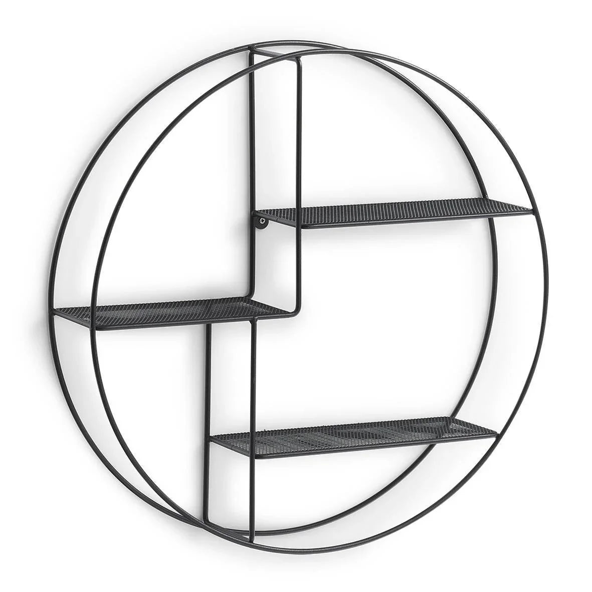 Estante de Pared Redondo – Metal Negro - Style Home Shop