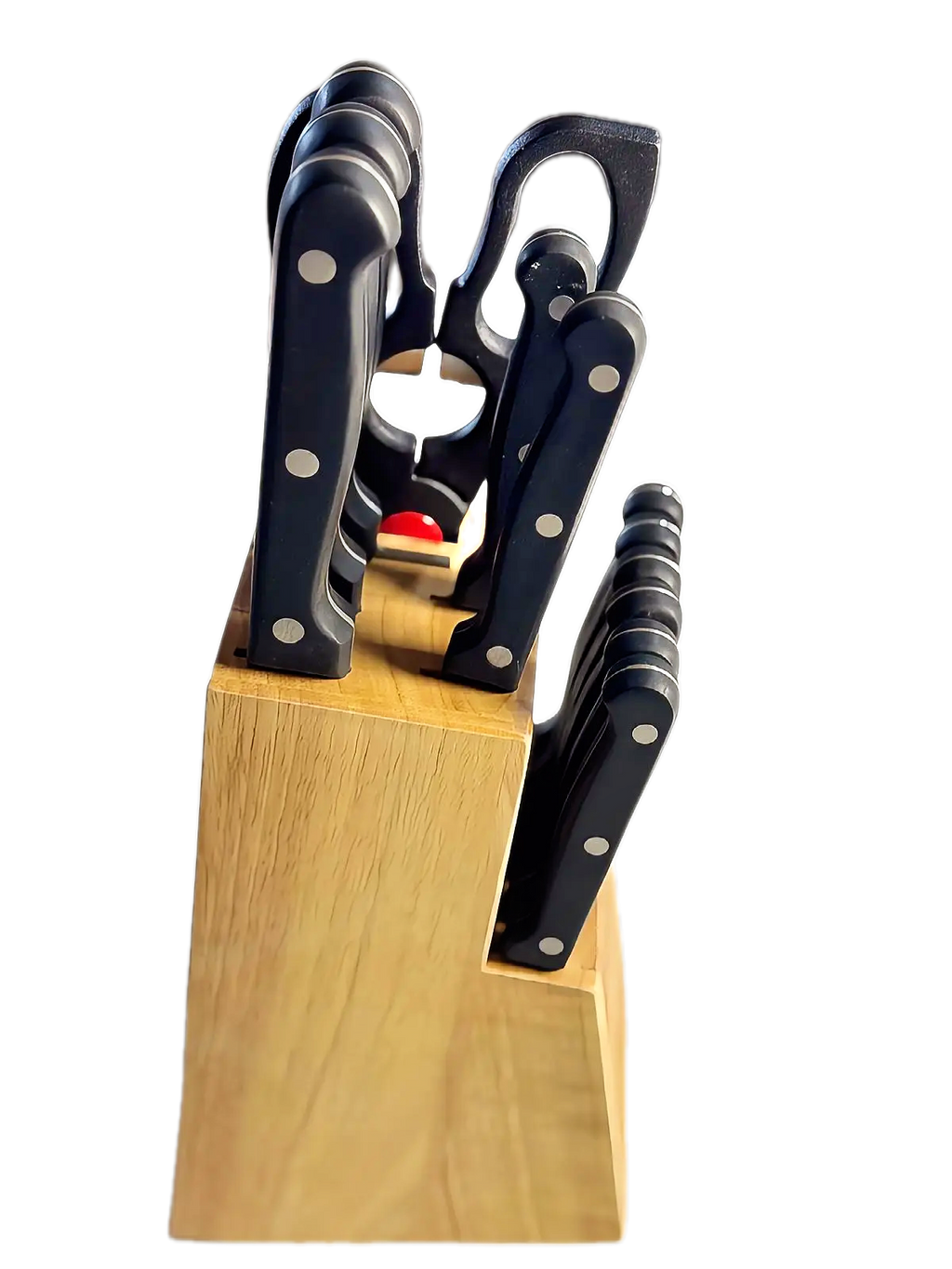 Set de cuchillos de cocina 13 piezas con bloque de madera