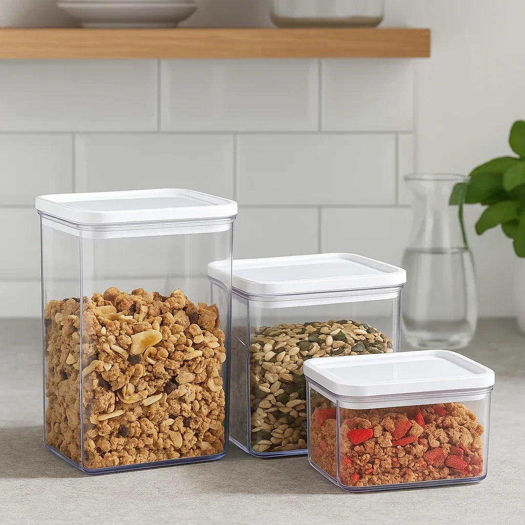 Set de 3 Recipientes Transparentes para Cocina - Style Home Shop