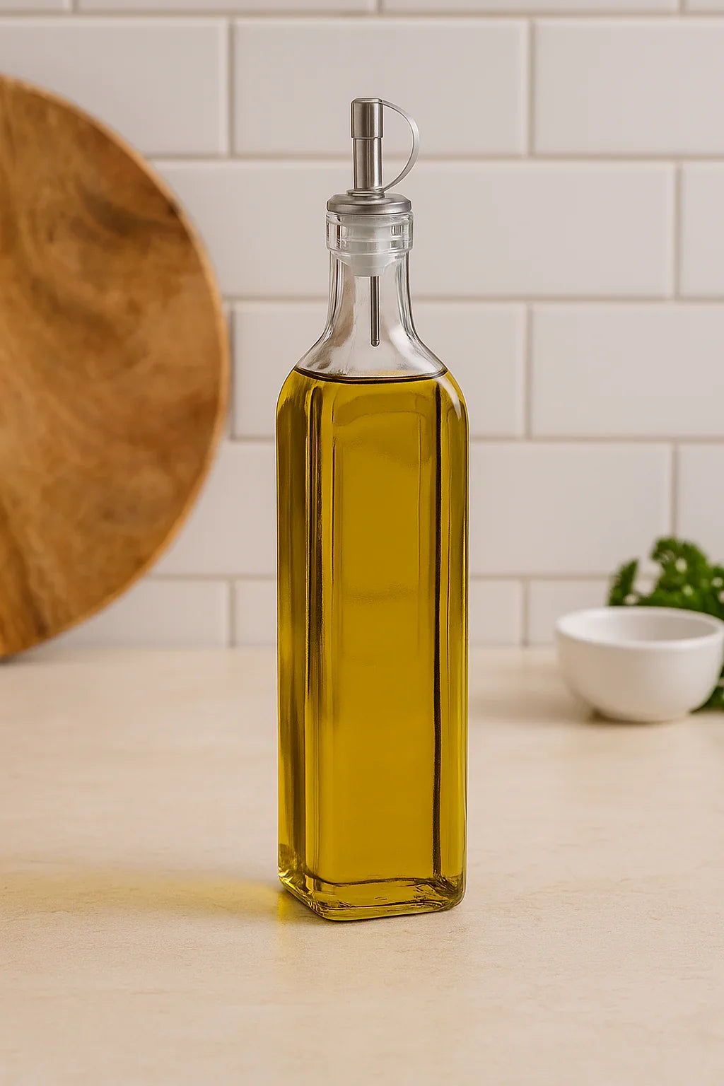 Botella de vidrio para aceite o vinagre – 500 ml - Style Home Shop