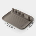 Reposautensilios de Silicona Gris 17×14 cm — Resistente y Antideslizante - Style Home Shop